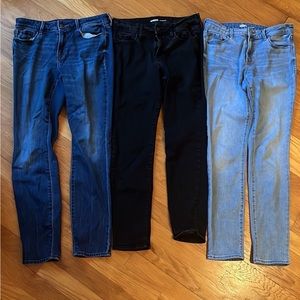 Old Navy Women’s size 8 pop icon skinny jeans bundle lot of 3